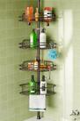 Shower Caddy Tension Pole HAMITOR 4 camadas de bronze ajustável Shower Caddy Tension Pole HAMITOR 4 camadas de bronze ajustável