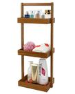 Shower Caddy Utoplike Teak de 3 camadas com alça Shower Caddy Utoplike Teak de 3 camadas com alça