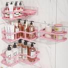 Shower Caddy Youvip Adhesive Corner com suporte de sabonete, pacote com 4 unidades, rosa Shower Caddy Youvip Adhesive Corner com suporte de sabonete, pacote com 4 unidades, rosa