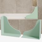 Shower Splash Guard Roslim, pacote com 2 unidades, silicone verde menta