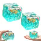Shrandi 2 peças de brinquedo squishy antiestresse em formato de cubo de gelo oceânico Shrandi 2 peças de brinquedo squishy antiestresse em formato de cubo de gelo oceânico