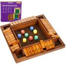 Shut The Box Dice Game Kiapeak 10 Numbers Wooden Pub Bar