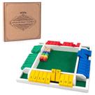 Shut The Box Game AMEROUS, placa de madeira de 30 cm, caixa de presente com 12 dados
