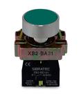 Sibratec - botão de impulso metalico ampb6g ou xb2-ba31 - verde 1na Sibratec - botão de impulso metalico ampb6g ou xb2-ba31 - verde 1na