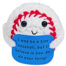 SIBULAN Pelota de Béisbol de Crochet con Mensaje Positivo de Apoyo Emocional SIBULAN Pelota de Béisbol de Crochet con Mensaje Positivo de Apoyo Emocional