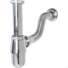Sifão Copo Cromado Metal ⅞ Ajustável Para Pia Suspensa Cuba Com Sifao Aparente Banheiro Luxo Sifao De Parede Com Tubo Ajustável Lavatório Lavabo
