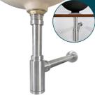 Sifão Copo Inox Escovado 7/8 Pia Suspensa De Banheiro Sifao Quadrado De Parede Cuba Aparente Lavabo Lavatorio Luxo Aço Inox 304 Fosco Metal