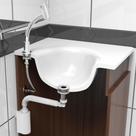 Sifão Copo Parede para Banheiro lavátorio Blukit Branco
