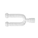 Sifão duplo flexível branco tubo extensivo