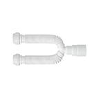Sifão duplo flexível branco tubo extensivo - Padova