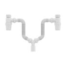 Sifão Duplo Sanfonado Extensível Censi com Copo Horizontal Branco Sifão Duplo Sanfonado Extensível Censi com Copo Horizontal Branco