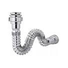 Sifão Extensível Sanfonado Flexível PVC Cromado Brilhante Até 70cm Cozinha Pia Banheiro Tanque Universal Sifão Extensível Sanfonado Flexível PVC Cromado Brilhante Até 70cm Cozinha Pia Banheiro Tanque Universal