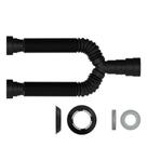 Sifão Flexível Duplo Preto PVC 30214 - Blukit