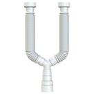 Sifão Herc Extensível Universal DN38/40/48/50 Duplo Branco