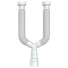 Sifão Herc Extensível Universal DN38/40/48/50 Duplo Branco