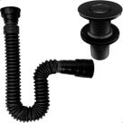 Sifão Preto Flexível De Pia Banheiro E Válvula Inox 7/8 Preta Ralo Click Para Pia Cuba Lavatório Escoamento 30mm Sifao De Plástico Sanfonado Kit Sifão Preto Flexível De Pia Banheiro E Válvula Inox 7/8 Preta Ralo Click Para Pia Cuba Lavatório Escoamento 30mm Sifao De Plástico Sanfonado Kit