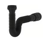 Sifão Preto Sanfonado Lavatório Pia Tanque Extensivo Black Astra