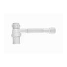 Sifão sanfonado copo branco universal anti cheiro