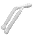 Sifão Sanfonado Duplo 80cm Lavatório/Pia/Tanque Branco - Taivi