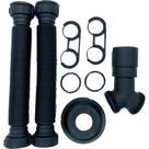 Sifao Sanfonado Extensivel Censi.Duplo Preto Fosco Com Suporte E Canopla ( Pia - Tanque - Lavatorio ) - 7210 Sifao Sanfonado Extensivel Censi.Duplo Preto Fosco Com Suporte E Canopla ( Pia - Tanque - Lavatorio ) - 7210