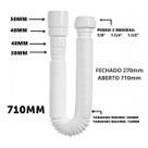 Sifão Sanfonado Universal Branco 710 mm Marca Liege