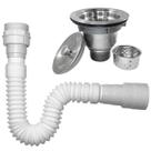 Sifão Sanfonado Universal E Válvula Higiênica 4 ½ Inox Ralo Pia Com Cesto Escoamento Sifao De Plástico Tubo Flexível Kit Instalação Cozinha Sifão Sanfonado Universal E Válvula Higiênica 4 ½ Inox Ralo Pia Com Cesto Escoamento Sifao De Plástico Tubo Flexível Kit Instalação Cozinha
