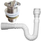 Sifão Sanfonado Universal Plastico Branco e Valvula 1 ¼ Para Tanque Tampa Giratoria Kit Ralo De Pia Inox Para Lavatorio E Sifao PVC Flexível