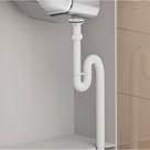 Sifão Tubo Extensível 2,0 m Branco c/ Suporte
