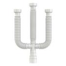 Sifão Tubo Extensível Triplo Universal Multiuso Pvc Branco