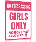Sign Opix Design Cute Girls Only Funny Pink Bedroom Decor