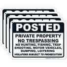 Sign Sigo assina propriedade privada sem invasão de propriedade 10 x 7 cm (pacote com 4)