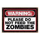 Signo de lata Aquarius Zombie Warning 8x11,5 cm