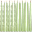 Sihuida Paquete de 12 Velas Cónicas y Espirales en Verde Salvia de 25 cm Sihuida Paquete de 12 Velas Cónicas y Espirales en Verde Salvia de 25 cm