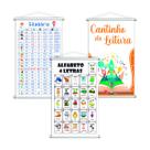 Silabário + Alfabeto + Leitura Kit 3 Banners Grande
