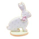 SILHUETA COELHO DEC RESINA BISCUIT BCO GLACE REAL 30cm