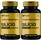 Silicio Organico 490mg 60 Cápsulas 2 Frascos x 60 caps 120 caps
