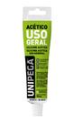 Silicone acético branco fixa forte bisnaga 50ml unipega