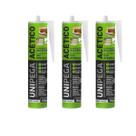 Silicone acético branco prof 280ml unipega kit c/ 3un