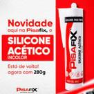 Silicone acetico incolor 280g - pisafix