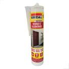 Silicone Acético Soudal 244g Veda Vidro e Aluminio Kit 4Uni