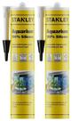 Silicone de Aquário STANLEY - 300ml, Transparente, Pacote com 2 Unidades - À Prova D'Água