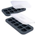Silicone Freezer Mold Souper Cubes, 2 colheres de sopa de carvão vegetal