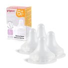 Silicone Mipple PIGEON (L) com linha Latch-On, 6 m+ 4 unidades