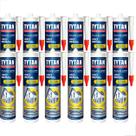 Silicone Tytan Uso Geral Acético 280G Preto Pro - Kit 12 un