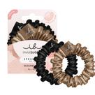 Silk Scrunchie invisibobble Sprunchie Slim preto e dourado x2 Silk Scrunchie invisibobble Sprunchie Slim preto e dourado x2