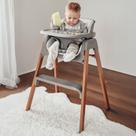 Silla Alta para Bebé Fodoss Convertible y Plegable con Bandeja y Cojín