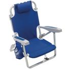 Silla de Playa para Niños Rio Beach con 5 Posiciones y Respaldo Plano, Mochila Azul