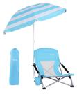 Silla de Playa Plegable WGOS con Sombrilla Portátil para Adultos Azul Silla de Playa Plegable WGOS con Sombrilla Portátil para Adultos Azul