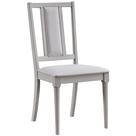 Silla Lateral Acme Marta Madera/Tela Beige y Natural (Juego de 2)