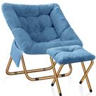 Silla Saucer Kasunpul Cómoda Plegable para Sala Azul
